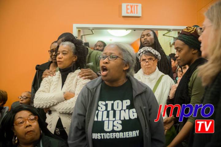 Sandra Pearson at the Asheville Citizen's Police Advisory Meeting March 2018