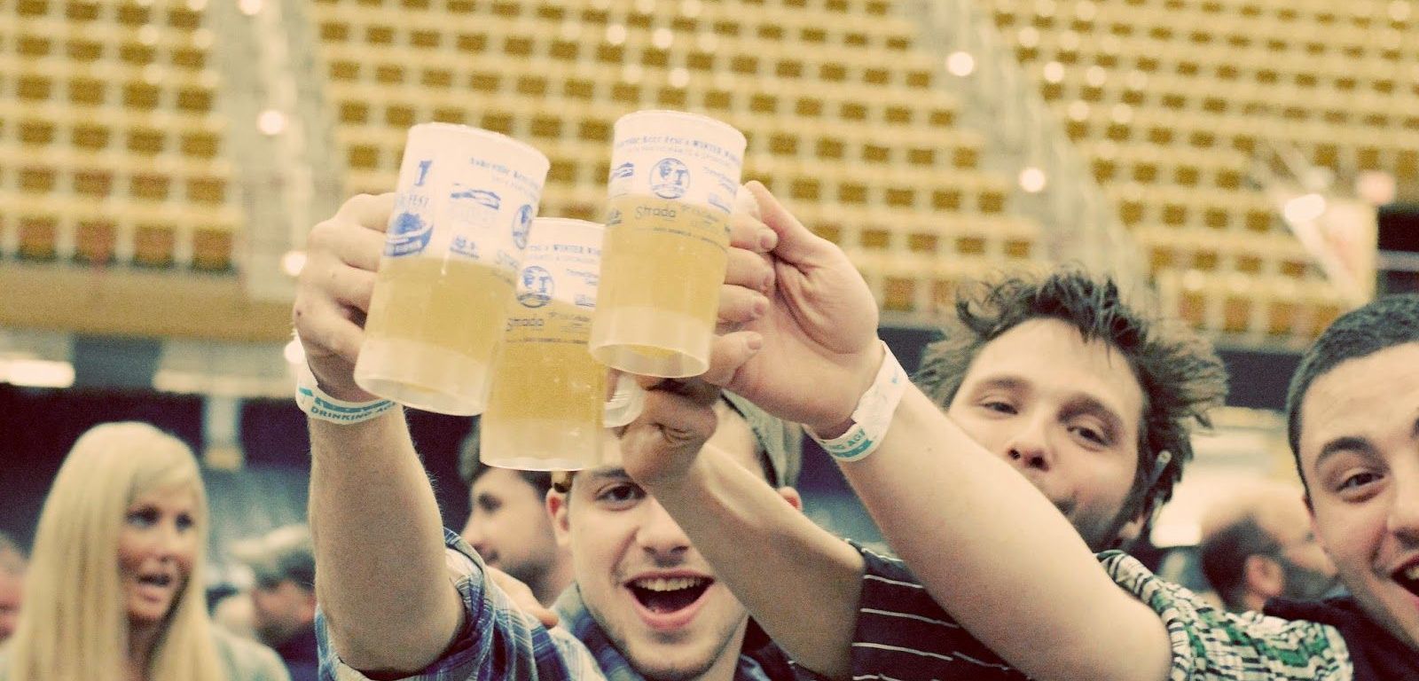 Young white men drinking beer, photo by Crystal Anderson